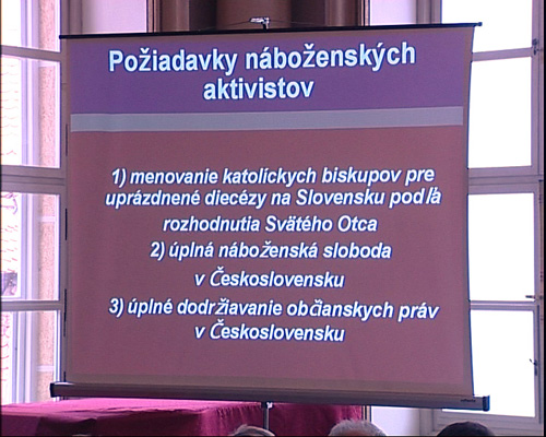 Foto: požiadavky náboženských aktivistov Foto: požiadavky náboženských aktivistov